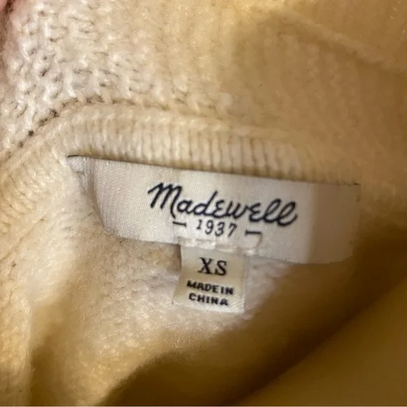 Madewell Size XS Womens Beige Long Sleeve Sweater - Picture 2 of 8